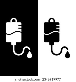 black and white iv icon