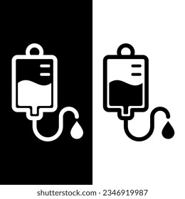 black and white iv icon