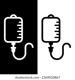 black and white iv icon