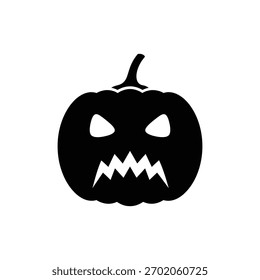 Icono blanco y negro de la calabaza de la linterna para el diseño de Halloween