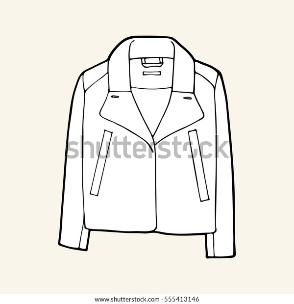 Black White Jacket Collar Stock Vector (Royalty Free) 555413146
