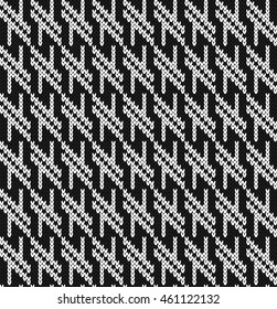 Black and white Jacquard Fairisle Seamless Knitting Pattern