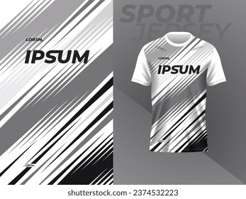 black and white jersey mockup template design for sport shirt