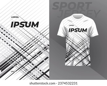 black and white jersey mockup template design for sport shirt