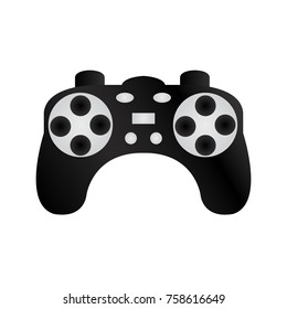 black and white joystick in 3d style on a white background