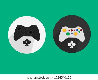 Black & White Joystick vector.