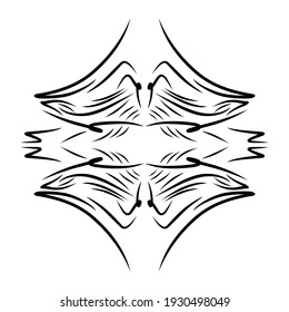 Abstrakte Schwarzweiß-Kaleidoskop-Schrift