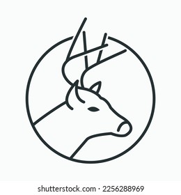 Black and white kangaroo animal monoline logo business