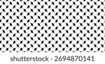 Black and white keffiyeh pattern. Oriental traditional men head scarf print. Checkered fabric texture. Arabic cloth background. Classical palestinian textile print. Vector graphic illustration.