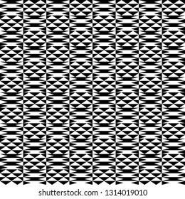 Black and White Kente Cloth Seamless Pattern - Beautiful Kente cloth repeating pattern design