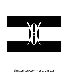 Black And White Kenya Flag Vector isolated on white background. Flag Of Kenya Symbol Vector, Icon For Website Design, Mobile App, UI. Vector Illustration