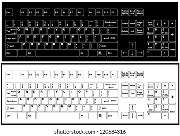 Black and white keyboard