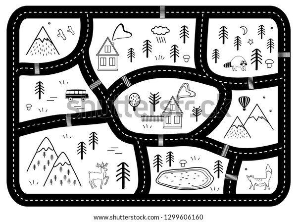 play mat black and white