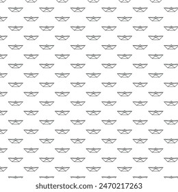 Black and white kids seamless pattern. Repetitive Texture with Hand Drawn Origami Animals and Objects. Vector ink baby background. cartoon ornament