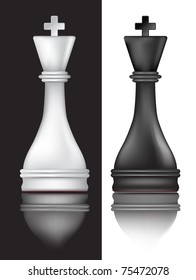 black and white king