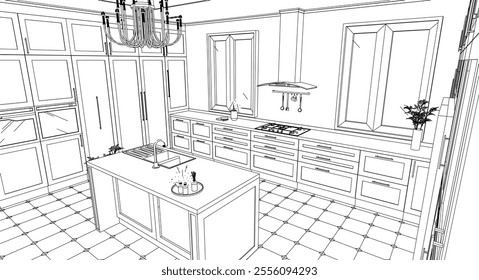 black and white kitchen design