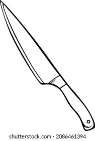 Black and White Knife Vector