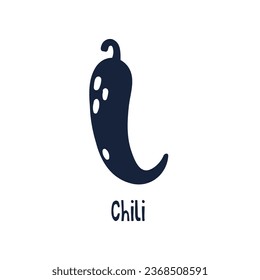 Black and White label spice herb chili
