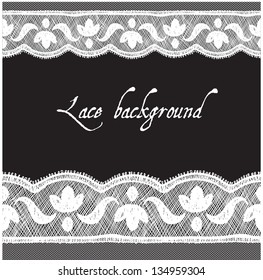 Black and white lace background.