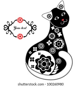 Black and white lace cat