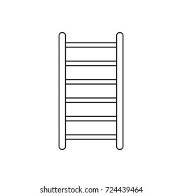 black and white ladder icon- vector illustration
