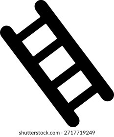 Plantilla de Vector de escalera en blanco y negro, ícono de escalera sin fondo, ícono de escalera ideal para diseño y Web