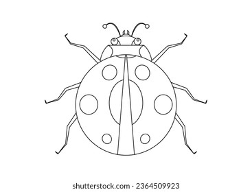 Clipart de vectores de parásitos blanco y negro. página de coloreo de un insecto de labios
