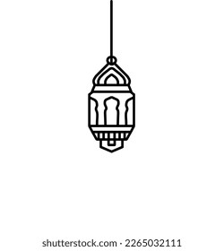 a black and white lamp or logo decoration.  Suitable for decoration during Eid or other businesses