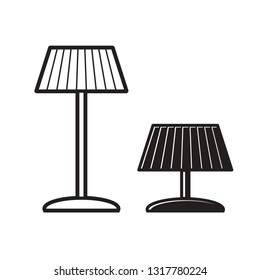 black and white lamp shade isolated on white vector drawing