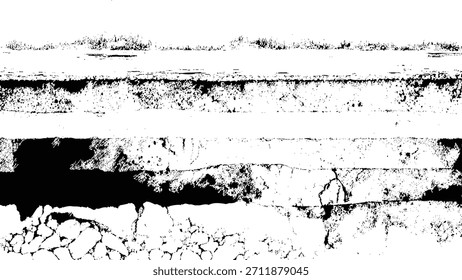 black and white land cross-section grunge texture, grass on top of layered rock, distressed earth strata overlay