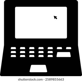 Black and White Laptop Computer