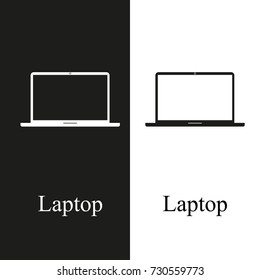 Black and white laptop for web