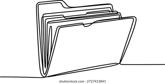 Carpeta en capas en blanco y negro con múltiples contornos