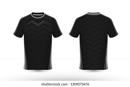 Black and white layout e-sport t-shirt design template