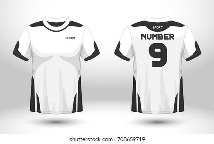 black and white football kit