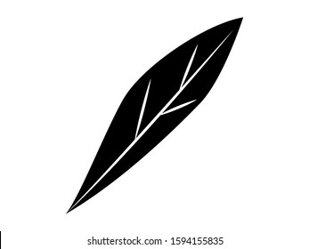 Black and white leaf design