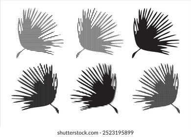 Schwarz-weißes Blatt Ornament Vektorbild für Dekoration Ressource