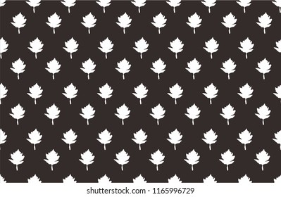  Black and White  Leaf Pattern