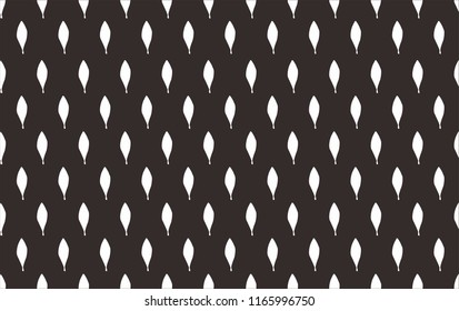  Black and White  Leaf Pattern