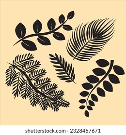 
Black and White Leaves Seamless Vector Pattern Design for fabric wrapping wrapping paper designs