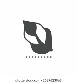 Black and white leaves vector illustration icon. Illustration for business. Vector template.
