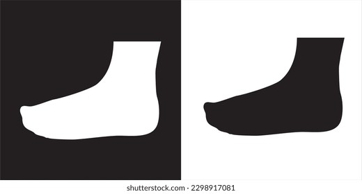 Logo auf schwarz-weißem Bein, Vektorgrafik