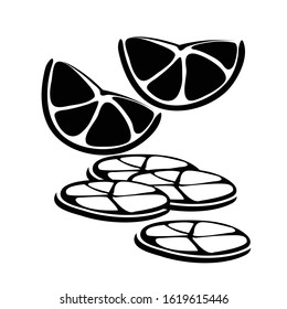 
Black and White Lemon Slices