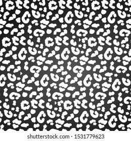 black and white leopard background. Stock Vector illustration