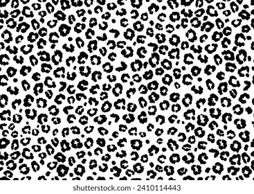 mano de diseño de leopardo blanco negro dibujada