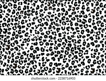 black white leopard design vector seamless repeating pattern 