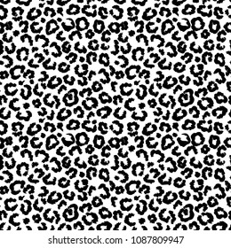 Black and white leopard pattern vector