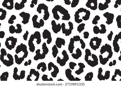 Fondo sin fisuras de la impresión del leopardo blanco y negro