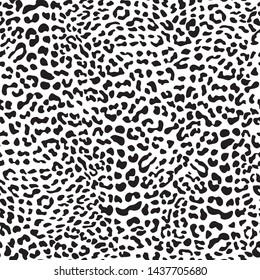  Black and white leopard seamless pattern.  Fashion and stylish background.