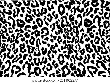 black white leopard vector art design hand drawn